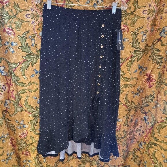 INC International company Dresses & Skirts - NWT new with tag polka dot skirt with ruffles and buttons